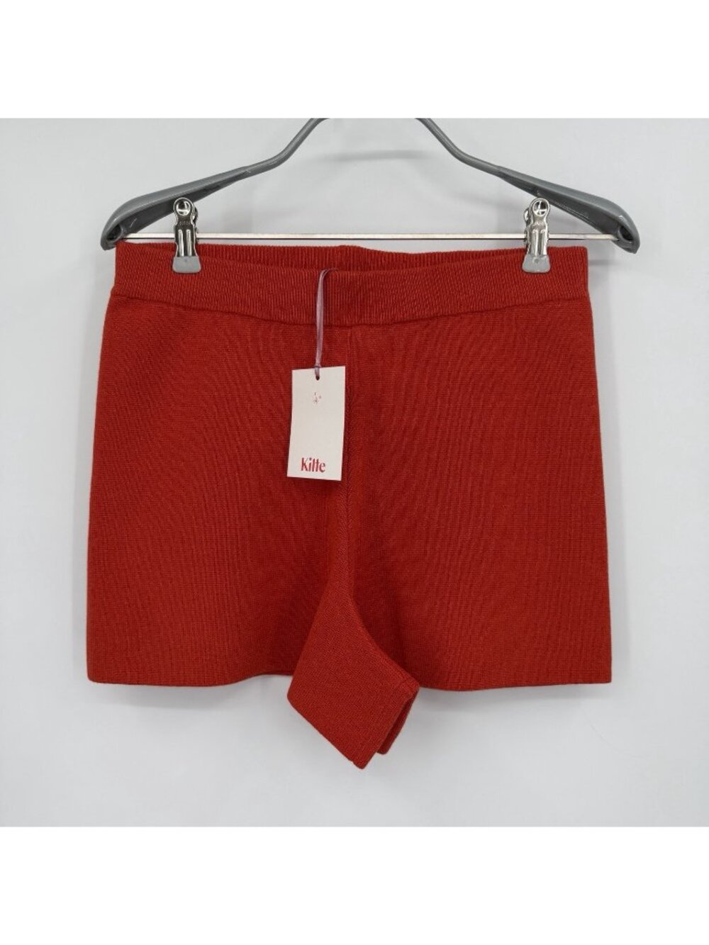 Kilte Collection Alex Knit Shorts in Cherry Red size 1/S Cotton-Cashmere Blend